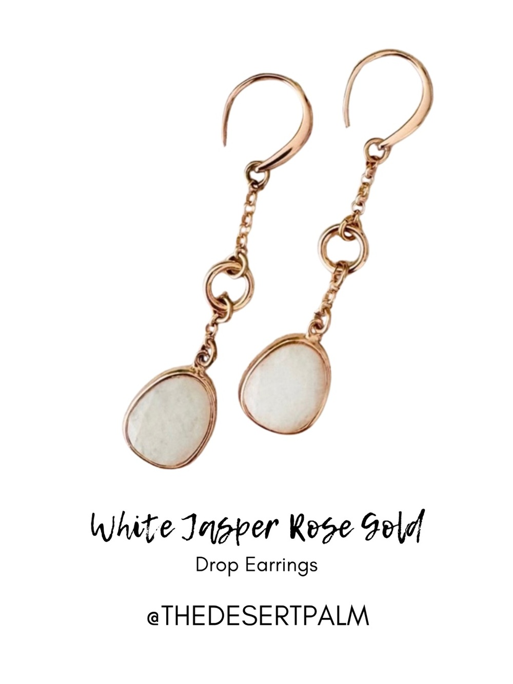 Nomination Ischia White Jasper Rose Gold Drop Earrings